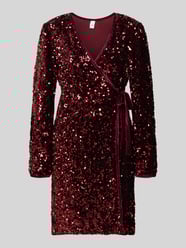 Cocktailkleid mit Pailletten Modell 'ELLE' von YAS Bordeaux - 23