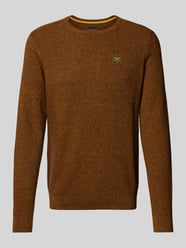 Strickpullover mit Label-Patch von PME Legend Orange - 6