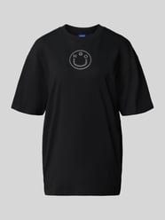 Oversize'owy T-shirt z czystej bawełny Model 'Oversized_Tee_b_9' od HUGO Blue - 10