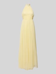 Neckholder-Cocktailkleid mit Taillenband von Lace & Beads - 35