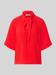 Loose fit blouse met korte mouwen met sjaalkraag model 'KASSIE' van Essentiel Antwerp - 12