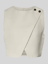 Kort blouse met knoopsluiting curated by Anna Schürrle van Style Icon Collection Beige - 3
