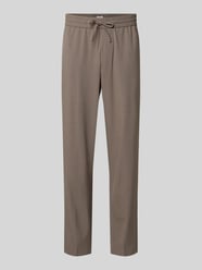 Relaxed fit BROEK met elastisch band van Lindbergh Beige - 23