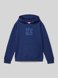 Hoodie met labelprint van HUGO - 4