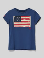 T-Shirt mit Motiv-Print von Polo Ralph Lauren Teens Blau - 14