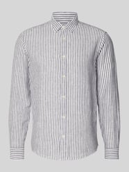 Koszula casualowa o kroju regular fit z mieszanki lnu i bawełny model 'CAIDEN' od ONLY & SONS - 9