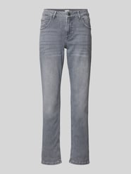 Slim fit jeans in 5-pocketmodel van Milano Italy Grijs / zwart - 37