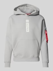 Hoodie met labelprint van Alpha Industries Grijs / zwart - 17