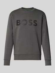 Sweatshirt mit Label-Print Modell 'Salbo' von BOSS Green Grau - 5