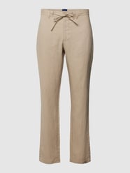 Relaxed Fit Leinenhose mit Tunnelzug am Bund von Gant Beige - 24