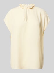 Regular Fit Blusenshirt mit Schlüsselloch-Ausschnitt von Jake*s Collection - 5
