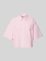 Boxy Fit Hemdbluse aus reiner Baumwolle von REVIEW Pink - 23