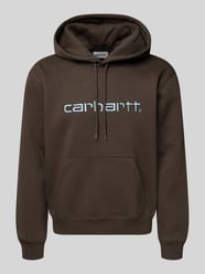Hoodie met labelstitching en kangoeroezak van Carhartt Work In Progress - 8