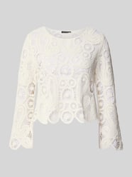 Sweter z dzianiny z prążkowanym, okrągłym dekoltem od Betty Barclay - 8