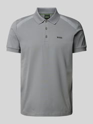 Poloshirt mit Label-Print Modell 'Paddy' von BOSS Green Grau - 39