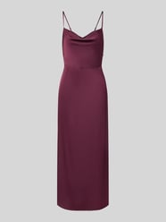 Midikleid aus Satin mit Wasserfall-Ausschnitt Modell 'RAVENNA' von Vila - 12