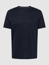 T-Shirt mit geripptem Rundhalsausschnitt von Tommy Hilfiger Blau - 30