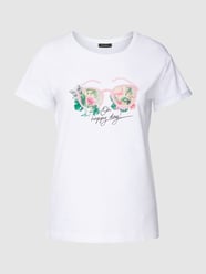 T-shirt z nadrukowanym motywem od More & More Biały - 33