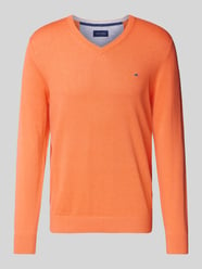 Strickpullover mit Label-Stitching von Christian Berg Men Orange - 45