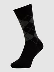 Socken mit Rautenmuster Modell 'Bolton' von Burlington Schwarz - 39