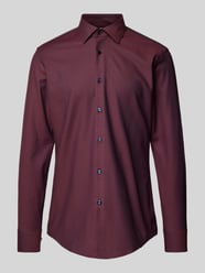 Slim Fit Business-Hemd mit Kentkragen Modell 'Hank' von BOSS Bordeaux - 4