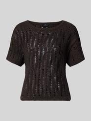T-Shirt in semitransparentem Design Modell 'Ajour' von monari - 3