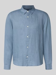 Koszula lniana o kroju regular fit z kołnierzykiem kent od GAP - 6