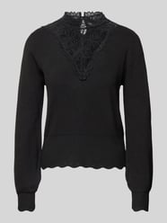 Comfort fit gebreide pullover met kanten detail en ballonmouwen, model 'REBECCA'
 van Only - 21