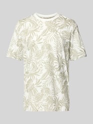 T-shirt z prążkowanym, okrągłym dekoltem model ‘PERRY’ od Only & Sons - 36