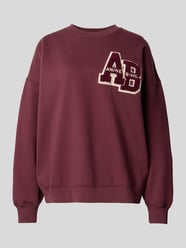 Oversized Sweatshirt aus Baumwolle von Anine Bing Bordeaux - 45