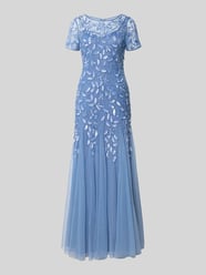 Regular Fit Abendkleid mit floralem Ziersteinbesatz von Adrianna Papell - 6
