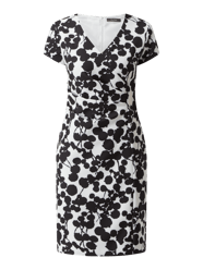 Cocktailjurk met all-over motief van Vera Mont Grijs / zwart - 4