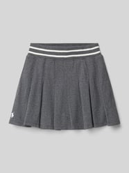 Plooirok in gebreide look met logostitching van Polo Ralph Lauren Teens - 31