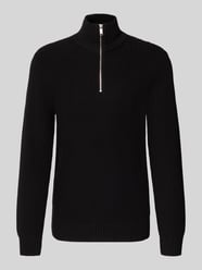 Slim Fit Strickpullover aus reiner Baumwolle mit Troyer-Kragen von MCNEAL - 28