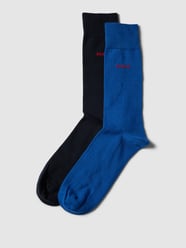 Socken im 2er-Pack mit Label-Detail von HUGO Blau - 5