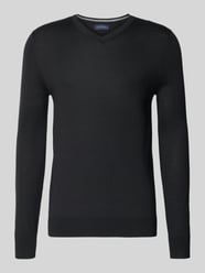 Gebreide pullover van een mix van merinowol met V-hals van Christian Berg Men - 6