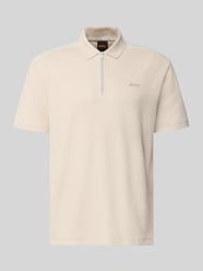 Regular Fit Poloshirt aus reiner Baumwolle Modell 'Pe_RibNylon' von BOSS Orange Beige - 42