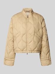 Gewatteerd jack met tweewegrits model 'IMANE' van Beaumont Amsterdam Beige - 32
