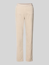 Spodnie materiałowe z elastycznym paskiem z logo od Marc Cain - 42