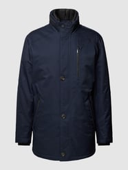 Jacke mit Knopfleiste und Reißverschlusstaschen von bugatti Blau - 5