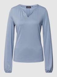 Shirt met lange mouwen en V-hals van Taifun Blauw / turquoise - 12