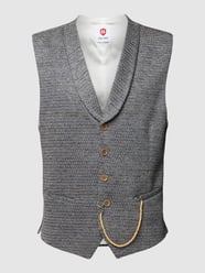 Weste mit Zier-Applikation Modell 'Peer' von CG - Club of Gents Blau - 19