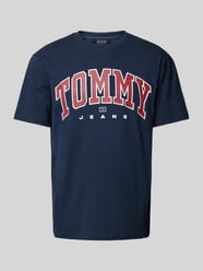 T-Shirt mit Label-Print von Tommy Jeans Blau - 48