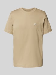 T-shirt z wyhaftowanym logo i okrągłym dekoltem od Calvin Klein Jeans - 1