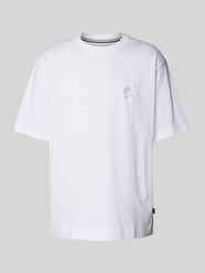 T-Shirt mit Label-Stitching Modell 'Tames' von BOSS Weiß - 14