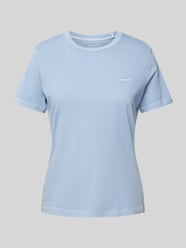 T-Shirt mit Label-Stitching von Gant Blau - 47