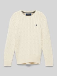 Gebreide pullover met kabelpatroon en labelstitching van Polo Ralph Lauren Teens - 32