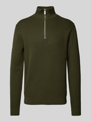 Gebreide pullover met ribboorden, model 'DANE' van SELECTED HOMME Groen - 35