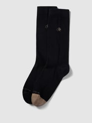 Socken mit Logo-Stitching im 2er-Pack Modell 'Dip Toe' von Scotch & Soda Grau / Schwarz - 34