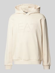 Hoodie mit Label-Print von EA7 Emporio Armani Beige - 26